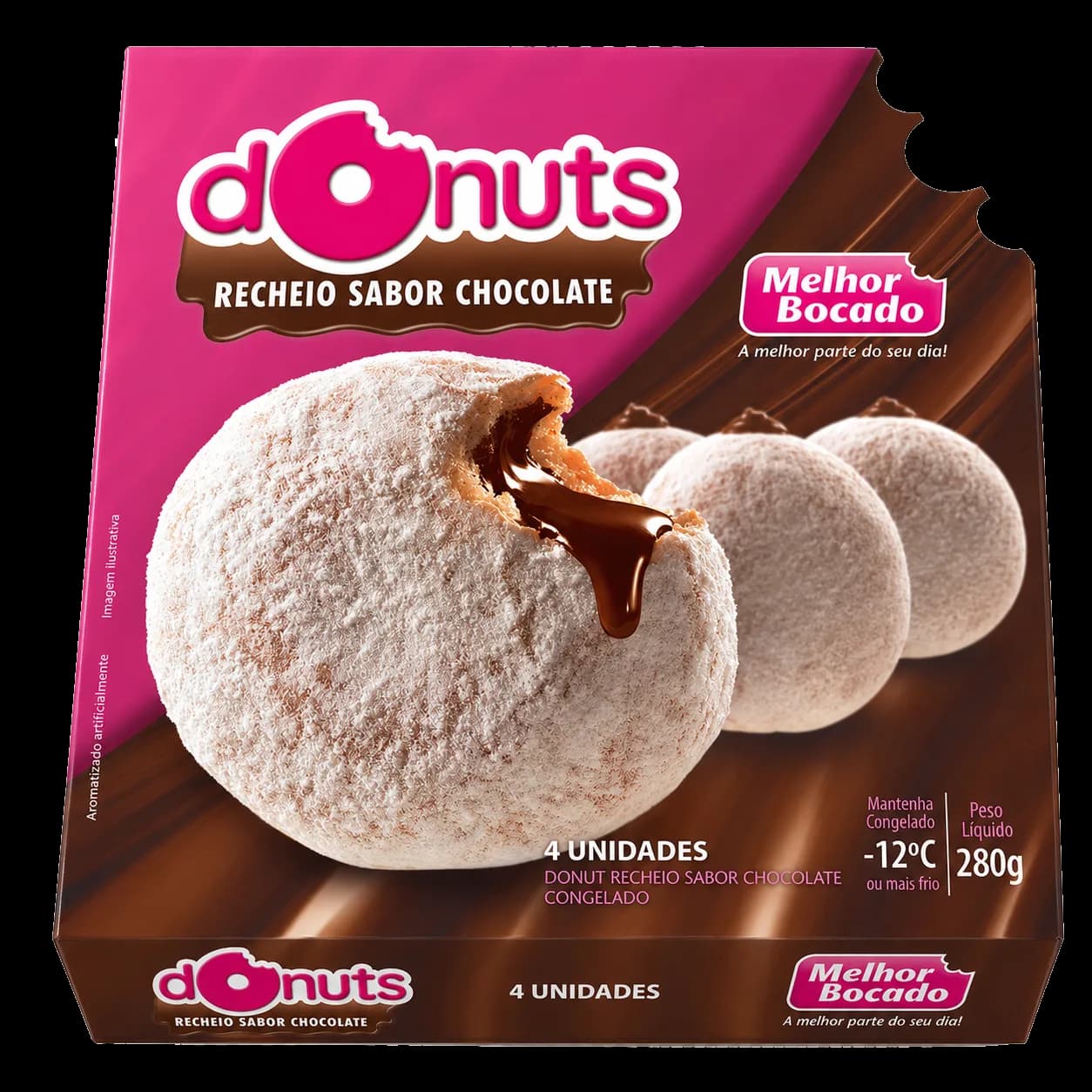 Donuts Chocolate C/ 12 Cart X 4